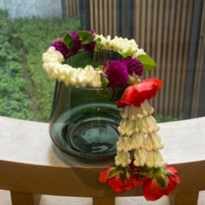 Traditional Thai floral garland for the Thai Floral Garland Workshop